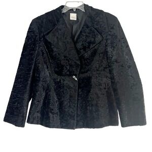 Grace Elements Faux Karakul Fur Texture Jacket Mob Wife Aesthetic Size 10